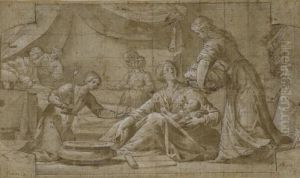 La Naissance De La Vierge by Pier Francesco Morazzone