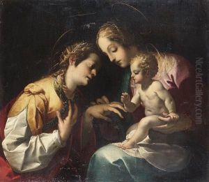 The Mystic Marriage Of Saint Catherine by Pier Francesco Morazzone