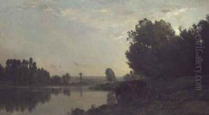 The Banks of the Oise, Morning, 1866 by Charles-Francois Daubigny