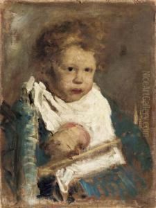 Ritratto Del Figlio Mario A 3 Anni by Angelo Morbelli