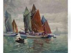 Thoniers Sous Voiles by Paul Morchain