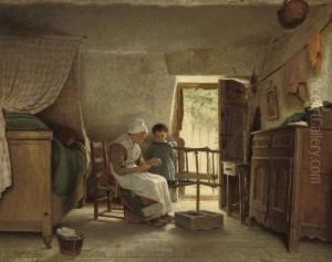 The Spinners by Charles Moreau