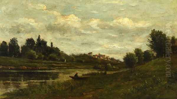 Fisherman on the Banks of the River - view 1