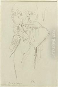 L'ange De Jacob by Gustave Moreau