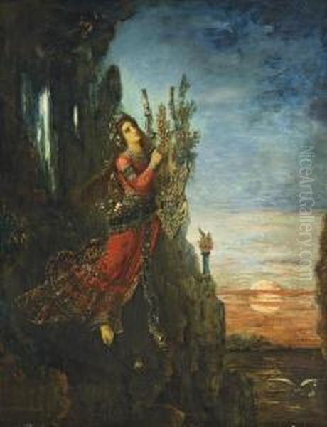 Sappho Se Jetant Du Sommet La Roche De Leucade - view 1