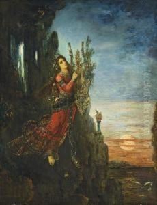 Sappho Se Jetant Du Sommet La Roche De Leucade