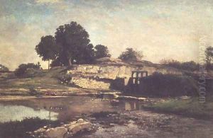 The Lock at Optevoz, 1859 by Charles-Francois Daubigny