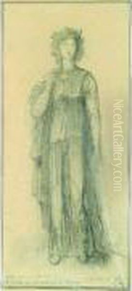 Costume Pompeien, Variante Pour Le Costume De Glycene (opera De Sapho) - view 1