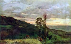 Around Villerville by Charles-Francois Daubigny