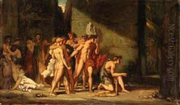 Les Anthniens Livrs Au Minotaure
Dans Le Labyrinthe De Crte(athenians Given To The Minotaur In The
Cretan Labyrinth) - view 1