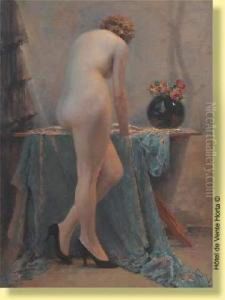 Jeune Femme Nue De Dos by Henri Moreau