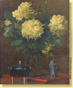 Vase Fleuri Et Chinoiseries