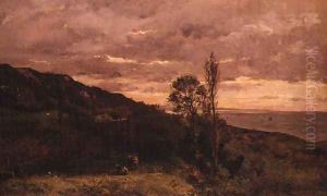 Landscape Near Villerville by Charles-Francois Daubigny