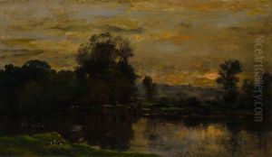 Landscape with Ducks by Charles-Francois Daubigny
