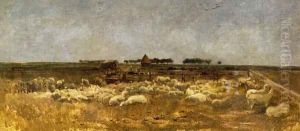 Le Parc à moutons by Charles-Francois Daubigny