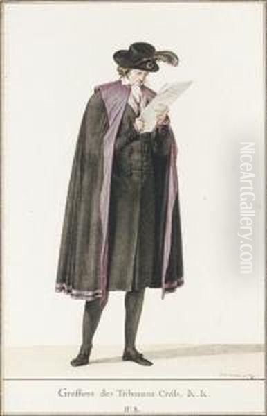 Etude D'habit De Greffier Des Tribunaux Civils. - view 1