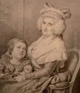 Jeune Mere Avec Son Fils by Jean-Michel Moreau