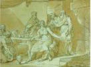 Themistocle Refuse Les Presents D'artaxcerxes by Jean-Michel Moreau
