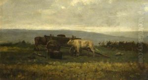 Landscape with Cattle by Charles-Francois Daubigny