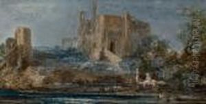 Trois Baigneuses Dans Un Paysage En Ruines