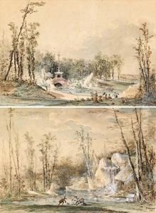 Le Jardin De Bagatelle : Le Pont Chinois Et La Cascade