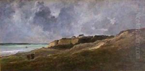 Cliffs at Villerville sur Mer by Charles-Francois Daubigny