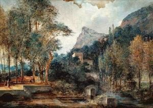 Gouache Sur Velin by Louis-Gabriel Moreau the Elder