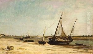 Boats on the Seacoast at aples 1871 Boats on the Seacoast at aples 1871