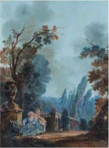 The Surprise by Louis-Gabriel Moreau the Elder