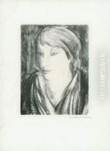 [jeune Femme Souriante]. Vers 1930 by Luc Albert Moreau