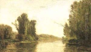 Aux bords de l'Oise by Charles-Francois Daubigny