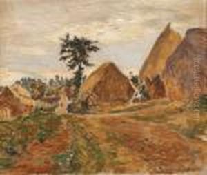 Les Meules A L'entree Du Village by Etienne Moreau-Nelaton