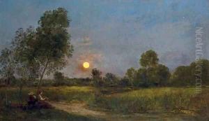 Lever de lune (Moonrise) by Charles-Francois Daubigny