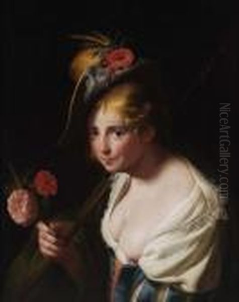 Ritratto Di Dama Con Fiori - view 1