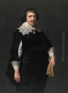 Portrait Of A Gentleman,
Three-quarter-length, In A Black Doubletwith Slashed Sleeves, Black Hose
And Sash, His Gloves In His Lefthand; And Portrait Of A Lady,
Three-quarter-length, In Anembroidered Black Dress With Lace Cuffs And
Ruff, Wearing A Portrait Of A Gentleman,
Three-quarter-length, In A Black Doubletwith Slashed Sleeves, Black Hose
And Sash, His Gloves In His Lefthand; And Portrait Of A Lady,
Three-quarter-length, In Anembroidered Black Dress With Lace Cuffs And
Ruff, Wearing A