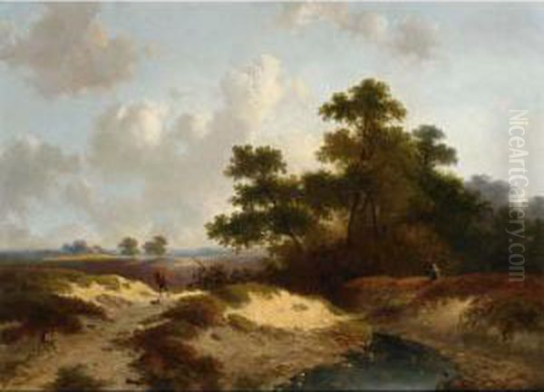 Figures In A Summer Landscape - view 1