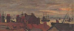 Port de Pache, Dieppe by Charles-Francois Daubigny