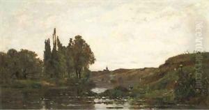 Les bords de l'Oise 2 by Charles-Francois Daubigny