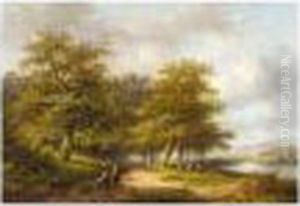 Travellers In A Summer Landscape Travellers In A Summer Landscape