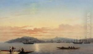 Constantinople, Vue De La Pointe Du Serail Prise De Galata