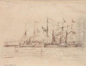 Bateau A Aube, Voilier Et Mixte by Antoine Leon Morel-Fatio