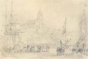 The Arrival Of Queen Victoria At Treport