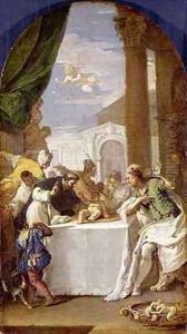St Vincent Ferrer performing a miracle by Gaspare Diziani