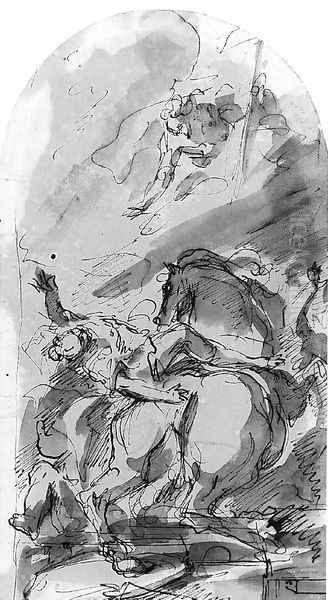 Two Studies for the Conversion of Saint Paul - view 1