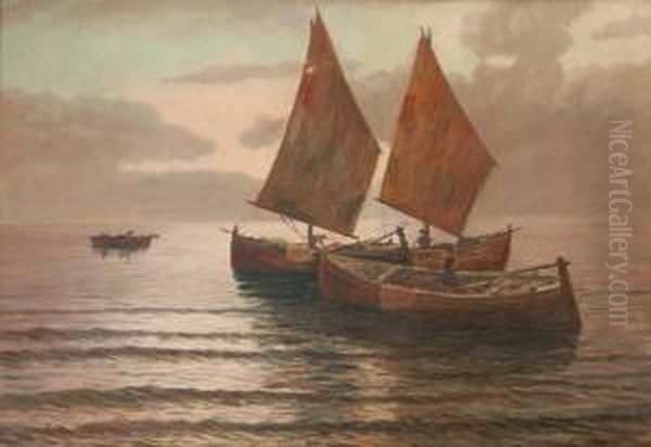Barche Di Pescatori Al Tramonto - view 1