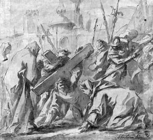 Christ on the way to Calvary meeting the Virgin by Gaspare Diziani