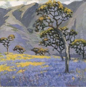 Oaks And Lupin, Carmel Valley by Mary Deneale Morgan