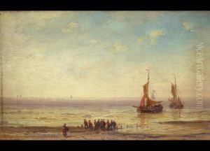 Strandlandschaft Mit Fischerbooten