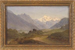 Sommer Im Wallis Mit Blick Zum Weishorn by Christian Bernhard Morgenstern