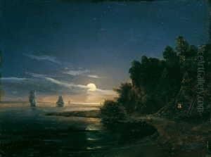 Mondschein Uber Der Nordseekuste. by Christian Bernhard Morgenstern
